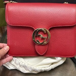 Gucci Scarlet Leather Crossbody Bag